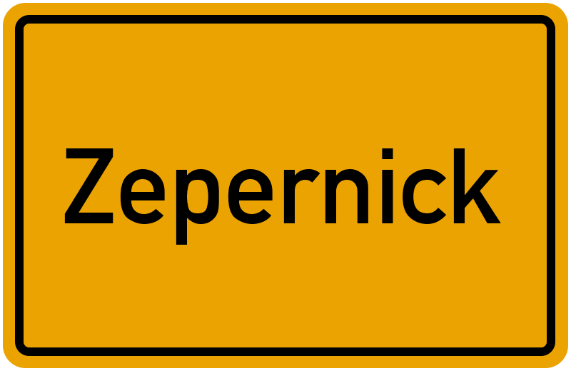 Ortsschild Zepernick