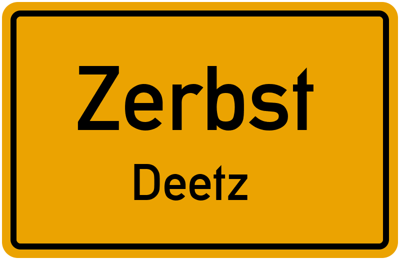 Ortsschild Zerbst