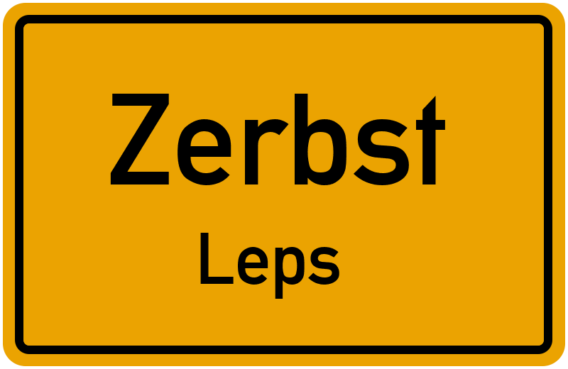 Ortsschild Zerbst