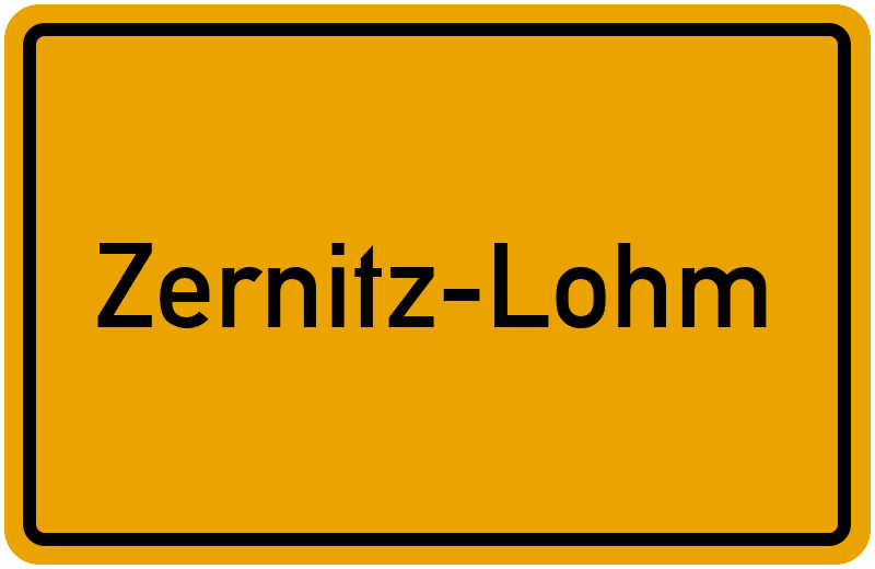 Ortsschild Zernitz-Lohm