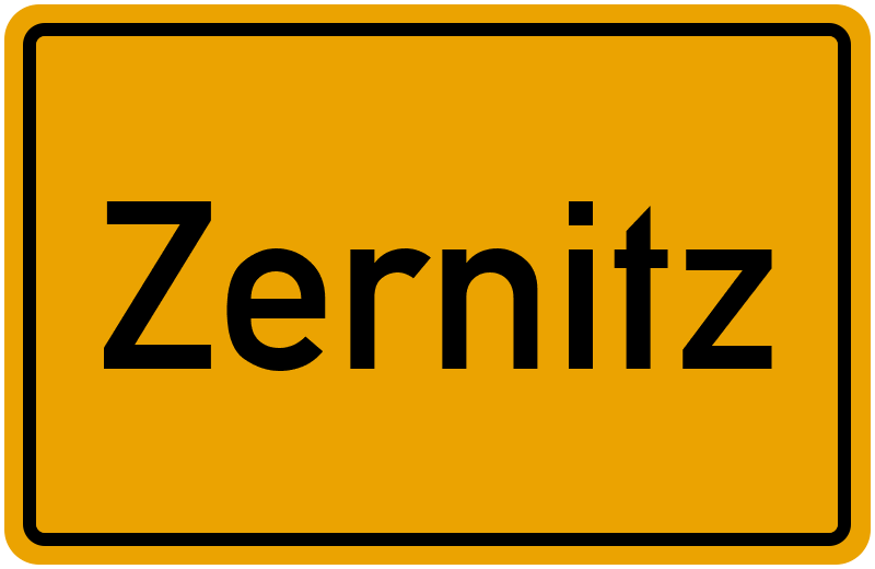 Ortsschild Zernitz