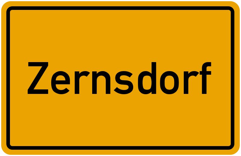 Ortsschild Zernsdorf