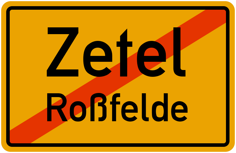 Ortsschild Zetel