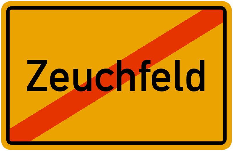 Ortsschild Zeuchfeld