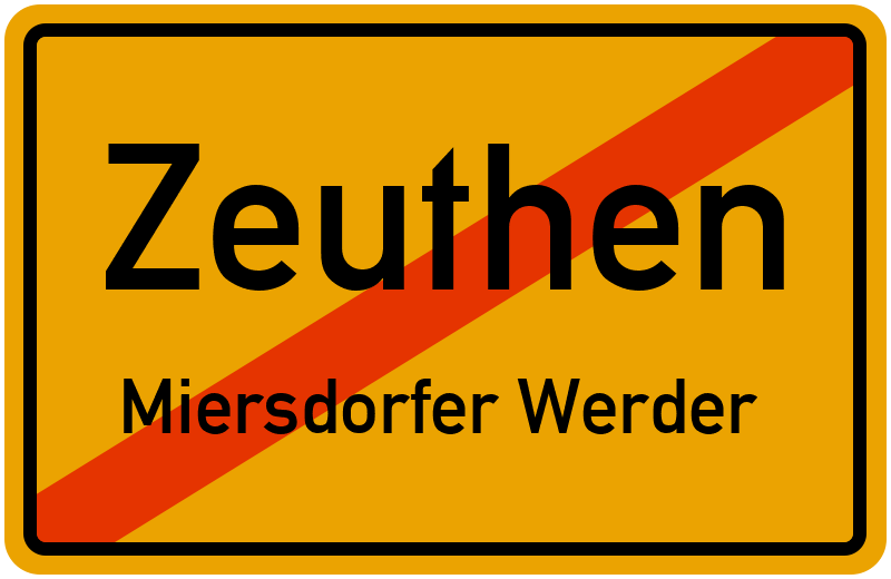 Ortsschild Zeuthen