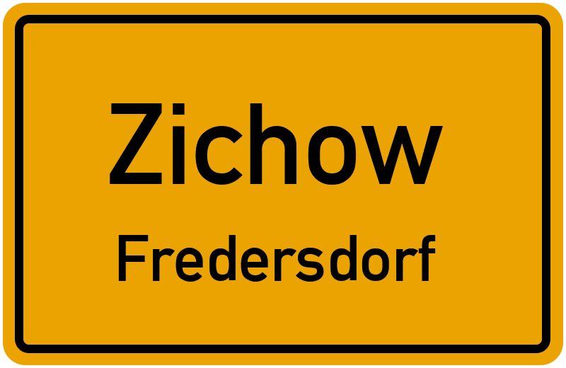 Ortsschild Zichow