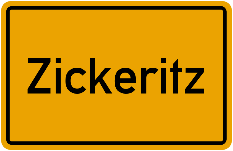 Ortsschild Zickeritz
