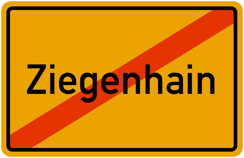 Ortsschild Ziegenhain