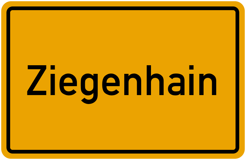 Ortsschild Ziegenhain