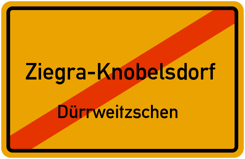 Ortsschild Ziegra-Knobelsdorf
