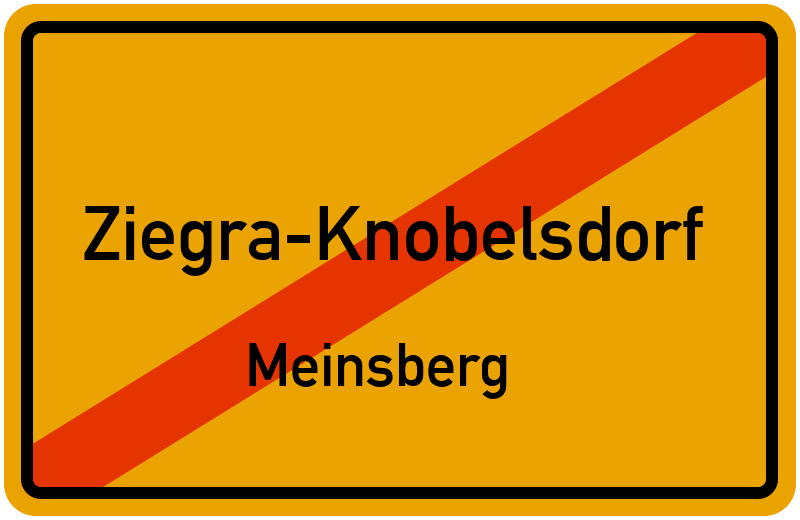 Ortsschild Ziegra-Knobelsdorf
