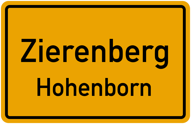 Ortsschild Zierenberg
