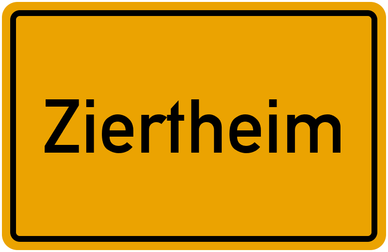 Ortsschild Ziertheim