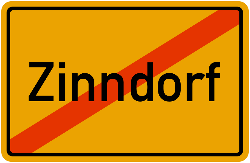 Ortsschild Zinndorf