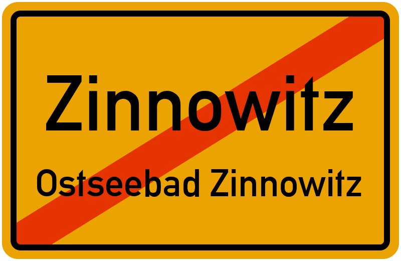 Ortsschild Zinnowitz