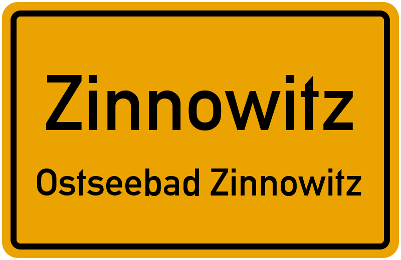 Ortsschild Zinnowitz
