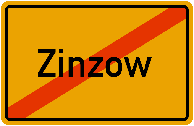 Ortsschild Zinzow