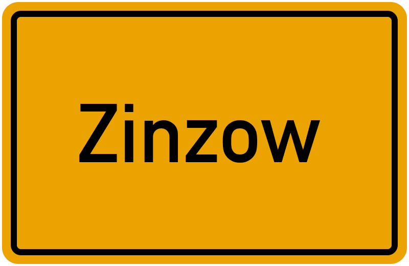 Ortsschild Zinzow
