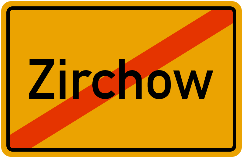 Ortsschild Zirchow
