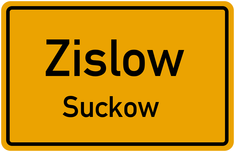 Ortsschild Zislow