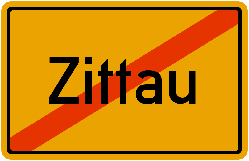 Ortsschild Zittau