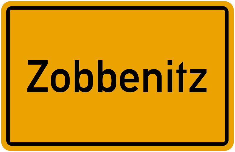 Ortsschild Zobbenitz