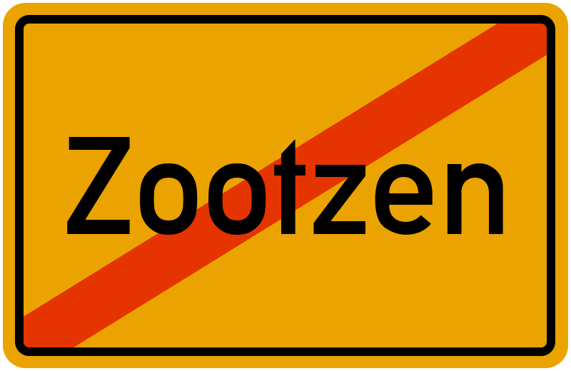 Ortsschild Zootzen