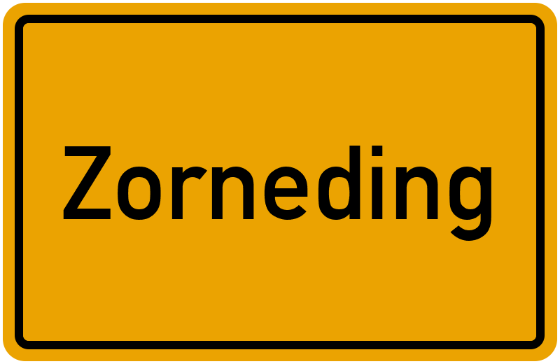 Ortsschild Zorneding