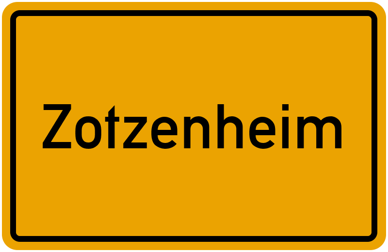 Ortsschild Zotzenheim