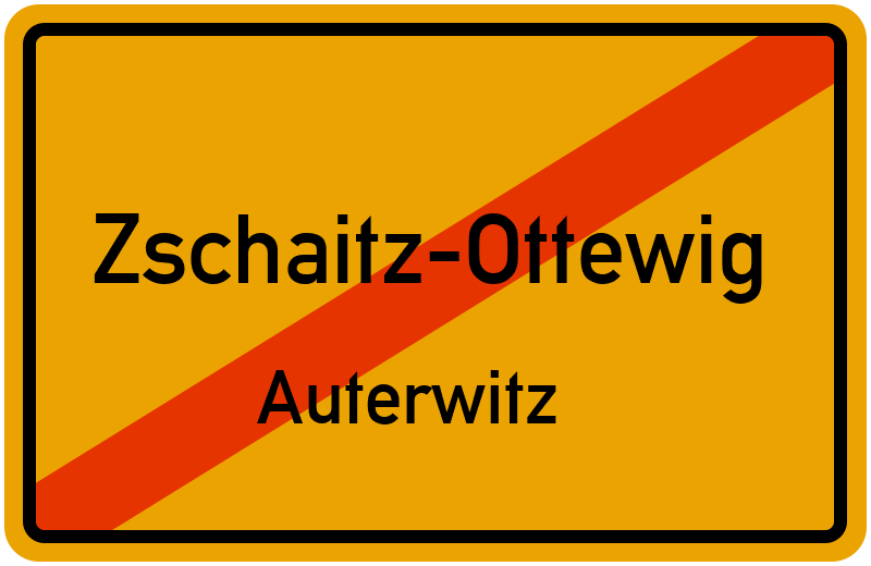 Ortsschild Zschaitz-Ottewig