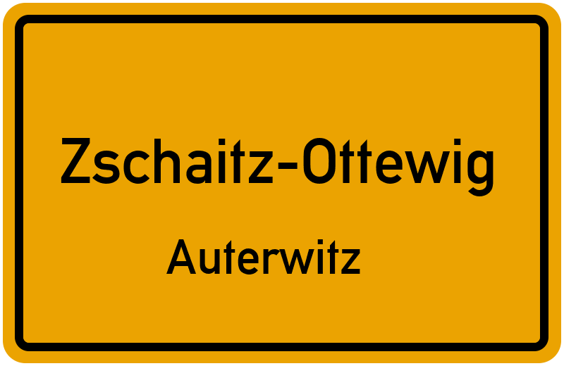 Ortsschild Zschaitz-Ottewig