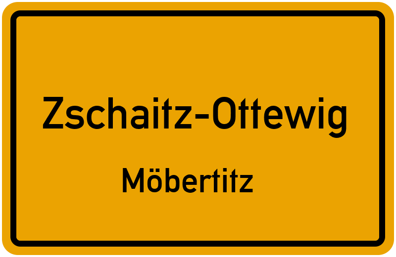 Ortsschild Zschaitz-Ottewig
