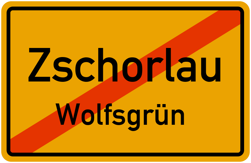 Ortsschild Zschorlau