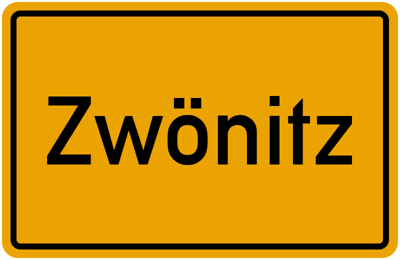 Ortsschild Zwönitz