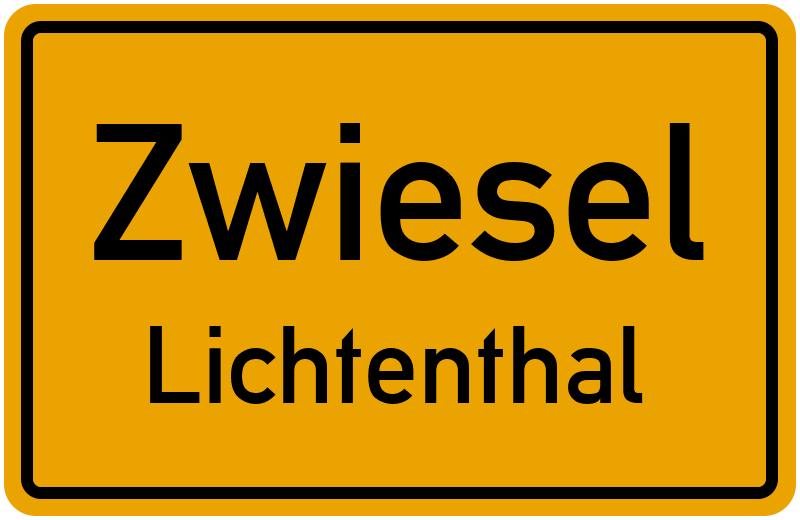 Ortsschild Zwiesel
