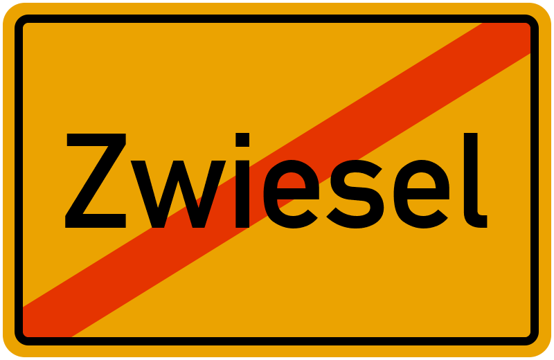 Ortsschild Zwiesel