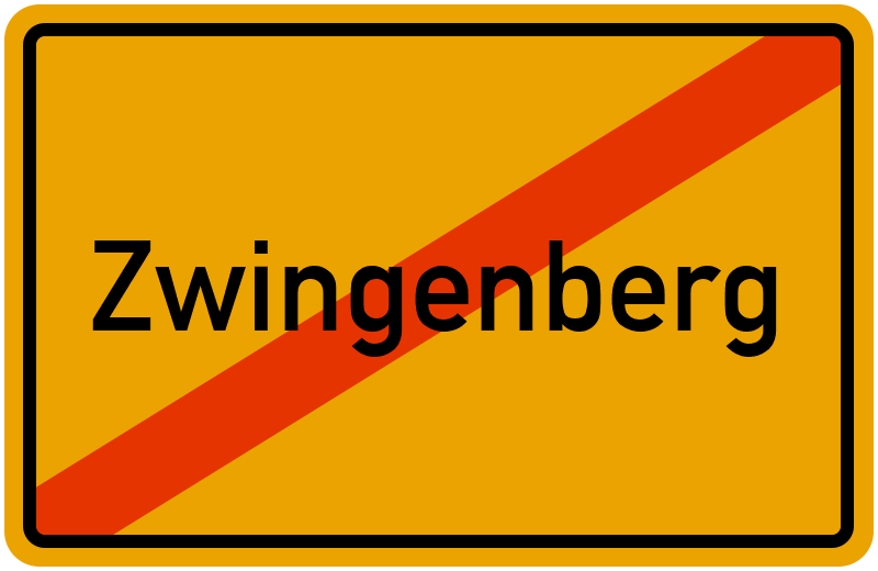 Ortsschild Zwingenberg