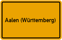 City Sign Aalen (Württemberg)