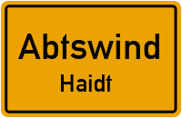 Straßen in Abtswind Haidt