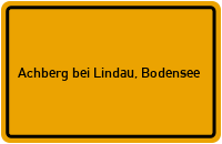 City Sign Achberg bei Lindau, Bodensee