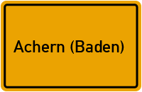 City Sign Achern (Baden)