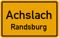 Straßen in Achslach Randsburg