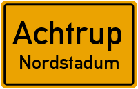 Straßen in Achtrup Nordstadum