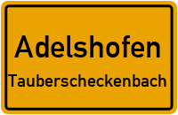 Straßenverzeichnis Adelshofen Tauberscheckenbach