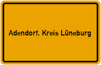 City Sign Adendorf, Kreis Lüneburg