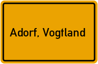 City Sign Adorf, Vogtland