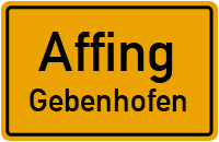 Pfarrer-Wiedemann-Weg in AffingGebenhofen