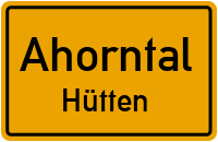 Straßen in Ahorntal Hütten
