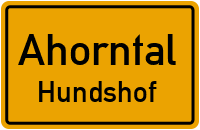 Straßen in Ahorntal Hundshof