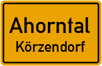 Straßen in Ahorntal Körzendorf